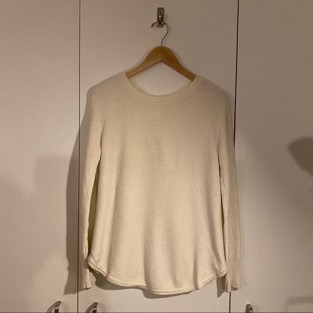 Madewell waffle knit button back sweater